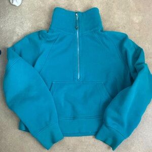 Turquoise funnel neck lulu lemon scuba  (only used 2 times)